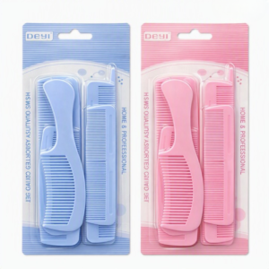 6 Pcs Hair Comb Set – Assorted Hair Styling & Detangling Combs for Women, Girls & Daily Hair Care - Multicolor