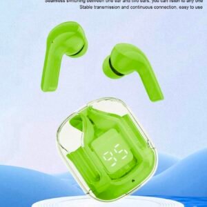 Air 31 Earbuds Wireless Earbuds With Crystal Transparent Case With Type-C Charging | Earbuds Bluetooth 5.3 - With Pouch - Random Color