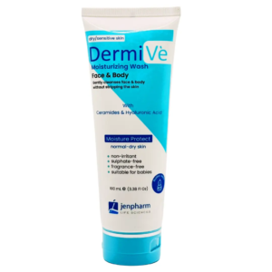 Dermive Moisturizing Wash Face And Body Gentle Formula Reliable Quality Provides Hydration - 100ML