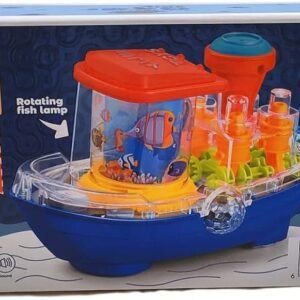 Gear Ship Bump and Go Toy for Kids with 3D Lights, Music & Automatic Action Play