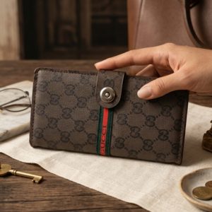 Gucci Long Wallet – Premium Off White & Brown Designer Wallet