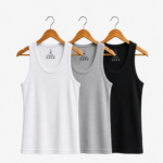 Pack of 3 Cotton Ribbed Vests Set (White, Grey, Black) – BRTWBG20001