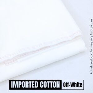 2 Piece OFF WHITE  UNSTITCHED FABRIC Gents Cotton